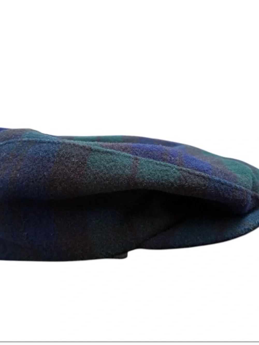 Pendleton Green Blue Plaid Hat Cap 100% Virgin Wool Driving Newsboy Golf Sz XL